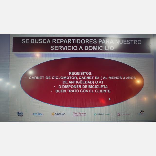 Repartidor/a en Moto
