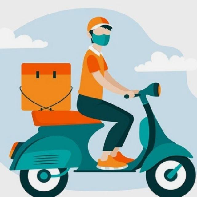 Repartidor de comida con moto propia